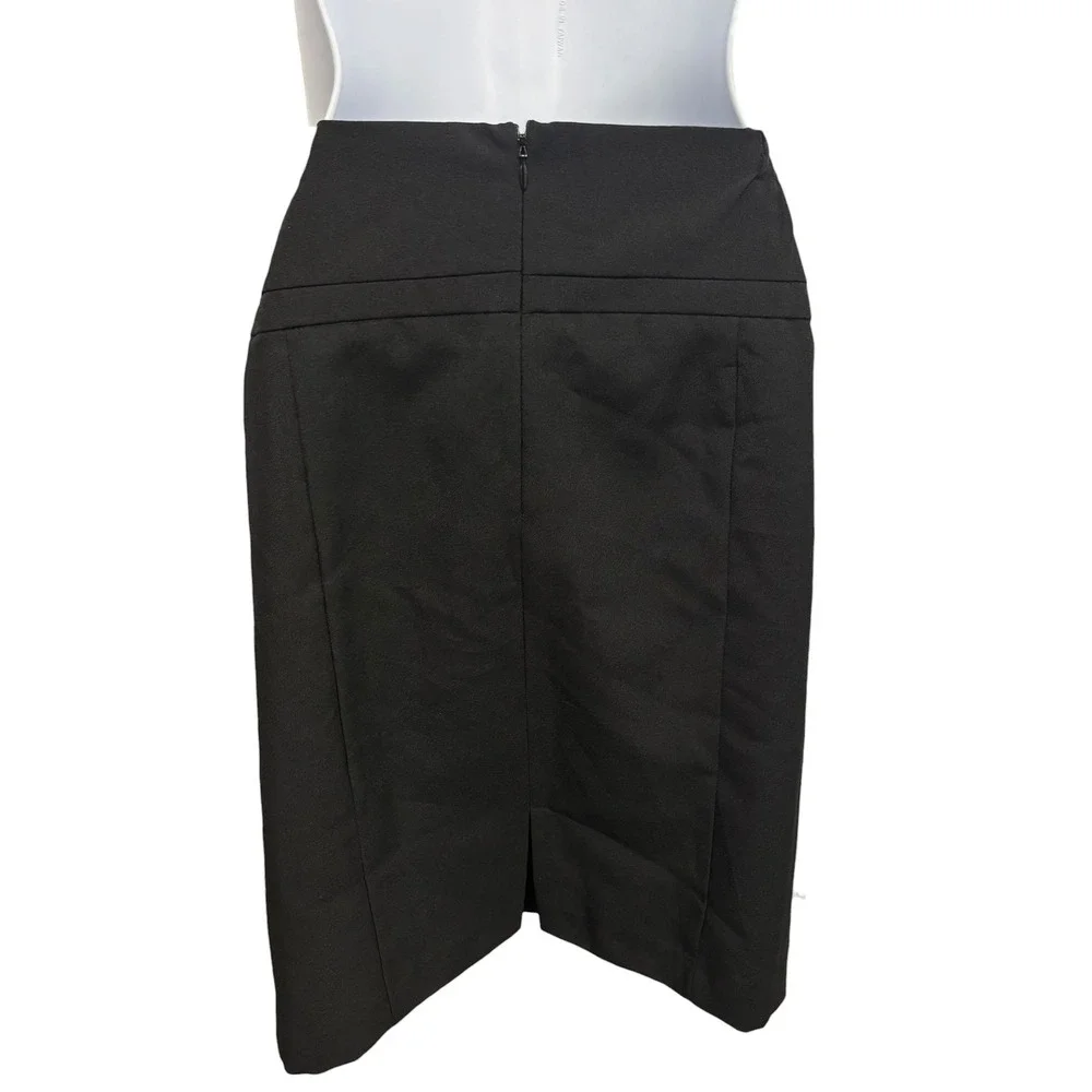 Womens Black Elastic Waist Pencil Skirt Plus Size 16W Business Workwear